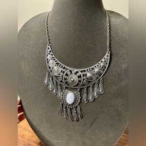 Elegant Silver Statement Necklace